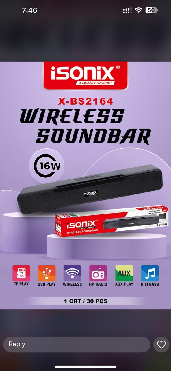 ISONIX SOUNDBAR